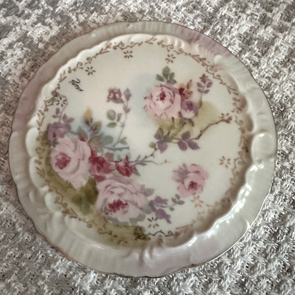 Porcelain Trivet or Plate - Royal Crown China - Chantilly Rose 6.25" - Picture 4 of 8